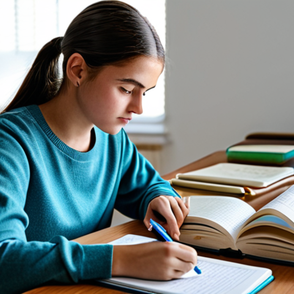 **

"A student studying diligently at a desk covered with books and notes, fully clothed in modest attire, highlighting key concepts with a marker. Bright, focused lighting, comfortable study environment, safe for work, perfect anatomy, natural proportions, family-friendly learning atmosphere, appropriate content."

**
