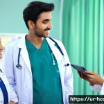 건강관리사 자격증 비용과 경제성 - **A Diverse Group of Healthcare Professionals in a Modern Pakistani Clinic.**
    A vibrant, optimis...