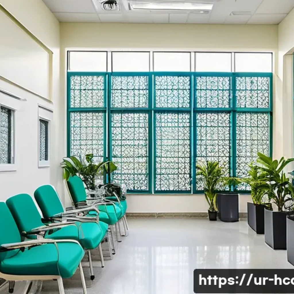 건강관리사 근무 환경과 복지 혜택 - A modern hospital break room designed for healthcare workers in Pakistan, featuring bright natural l...