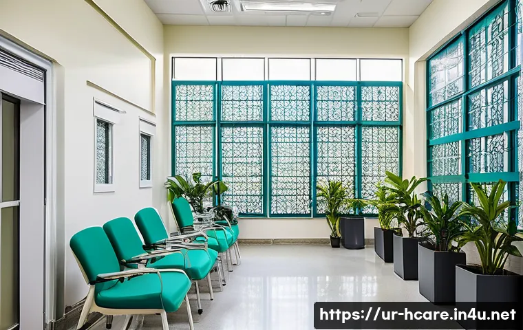 건강관리사 근무 환경과 복지 혜택 - A modern hospital break room designed for healthcare workers in Pakistan, featuring bright natural l...